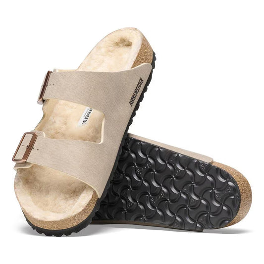 Birkenstock Shearling Two-Strap Sandal - Arizona
